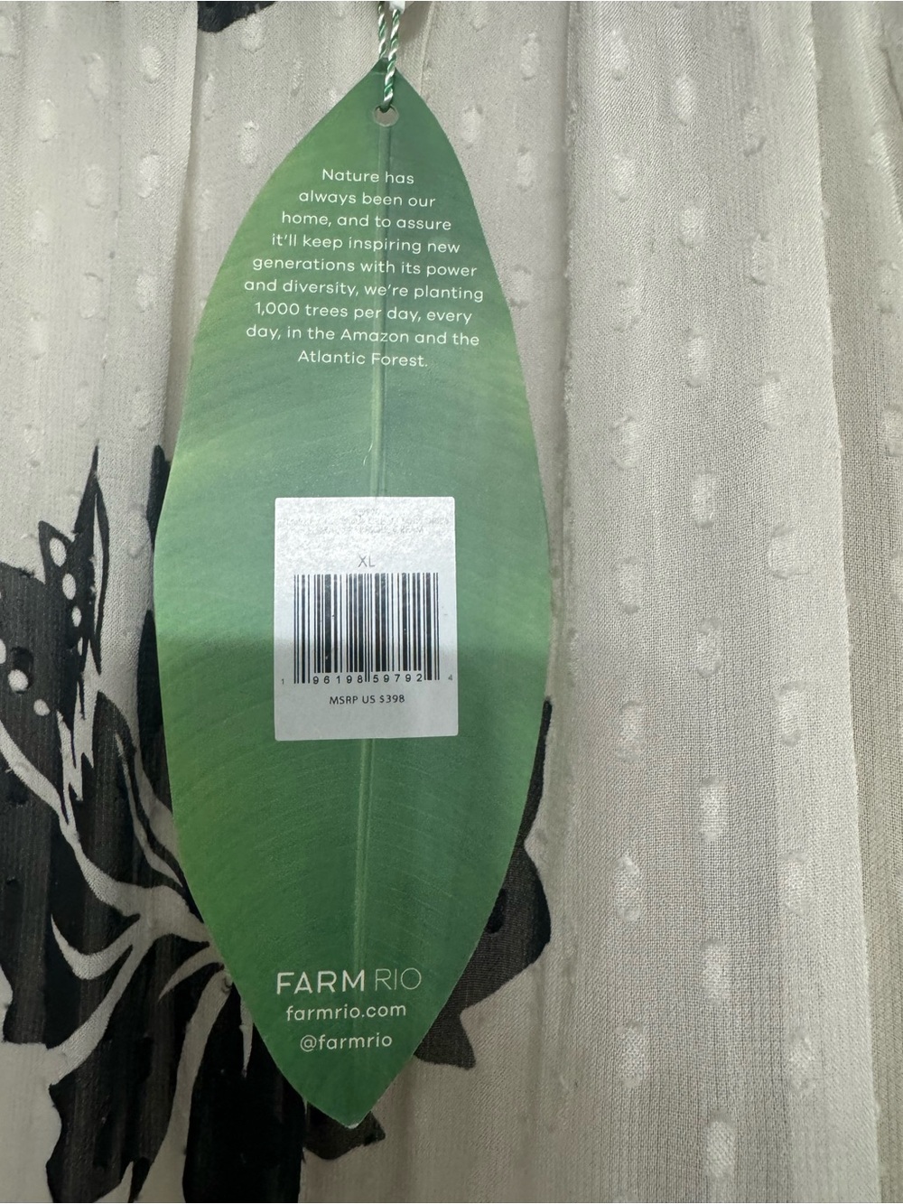 FARM Rio Floral Arabesque Cream Maxi Dress with Bold Black Floral
Print XL - Picture 12 of 16